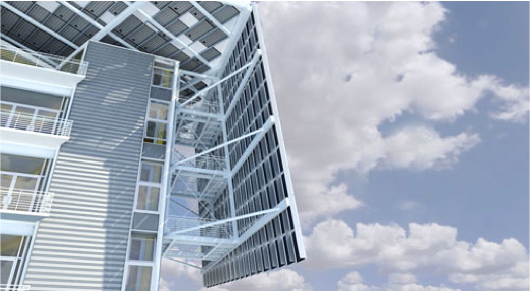 Bullitt Center Solar Wall Rendering
