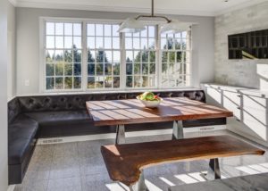 Custom Dining Table and Bench in Portland Kitchen Remodel
