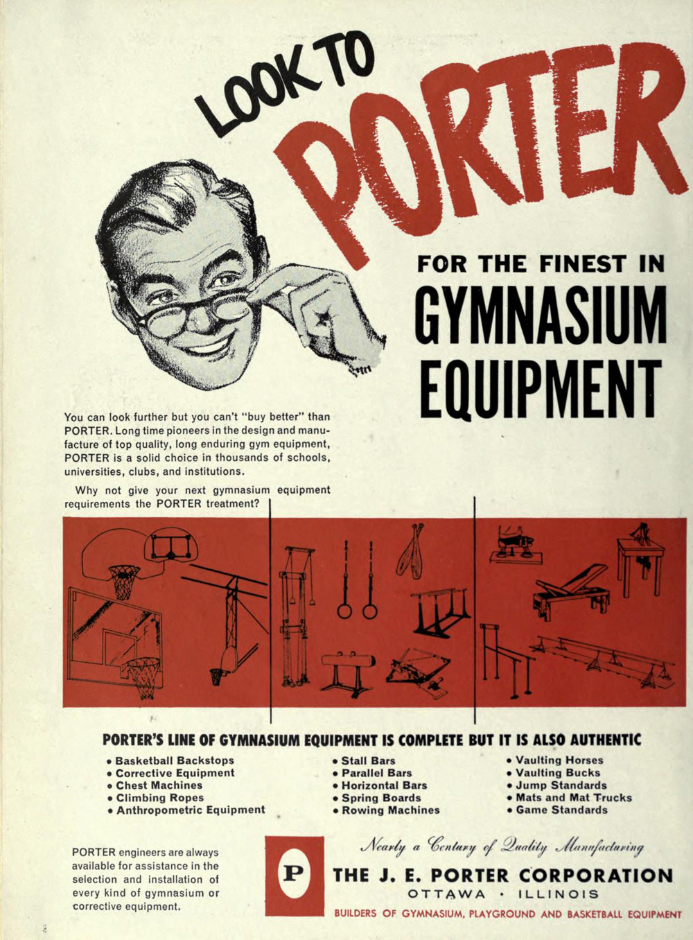 Vintage Porter Ad from 1957 Recreation Publication