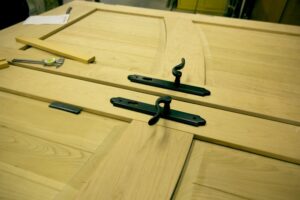 Custom Passive House Door Unstained by Hammer & Hand