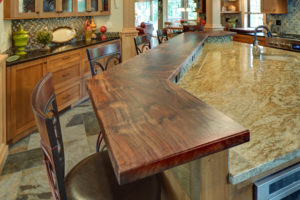 Wood Bar on Kitchen Island in Traditional Home Remodel | Hammer & Hand