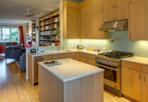 Kitchen Island and Fir Cabinetry in Rowhouse Remodel | Hammer & Hand