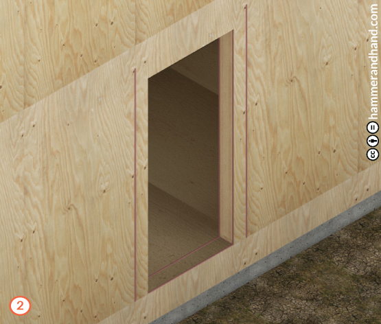 Door Installation Detail 2 Apply Joint and Seam Filler | Hammer & Hand