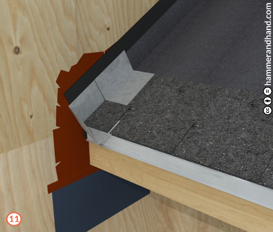 Roofs Kick Out Flashing Detail 11 Fasten Stepped Flashing | Hammer & Hand