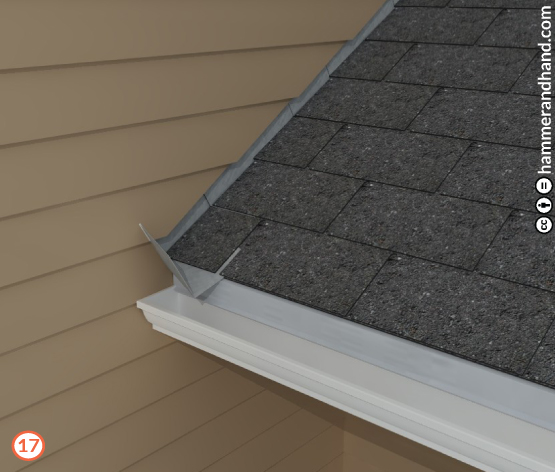 Roofs Kick-Out Flashing Detail Install Gutter | Hammer & Hand