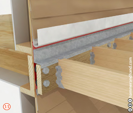 Deck Ledgers Detail 11 Install Flashing | Hammer & Hand