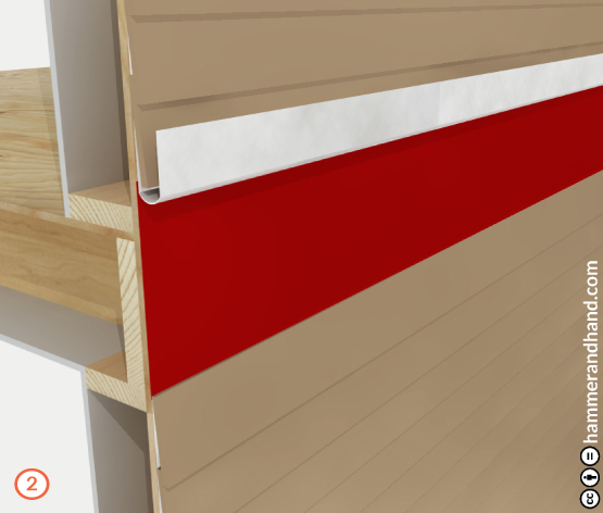 Deck Ledgers Detail 2 FastFlash Exposed Sheathing | Hammer & Hand