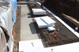 Flowable fill and EPS foundation insulation at Pumpkin Ridge Passive House