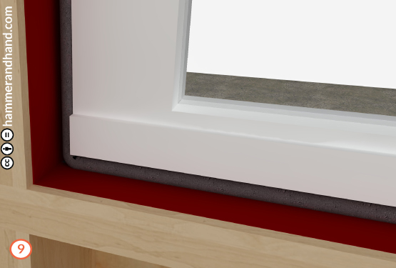New Window Installation Detail Step 8 | Hammer & Hand