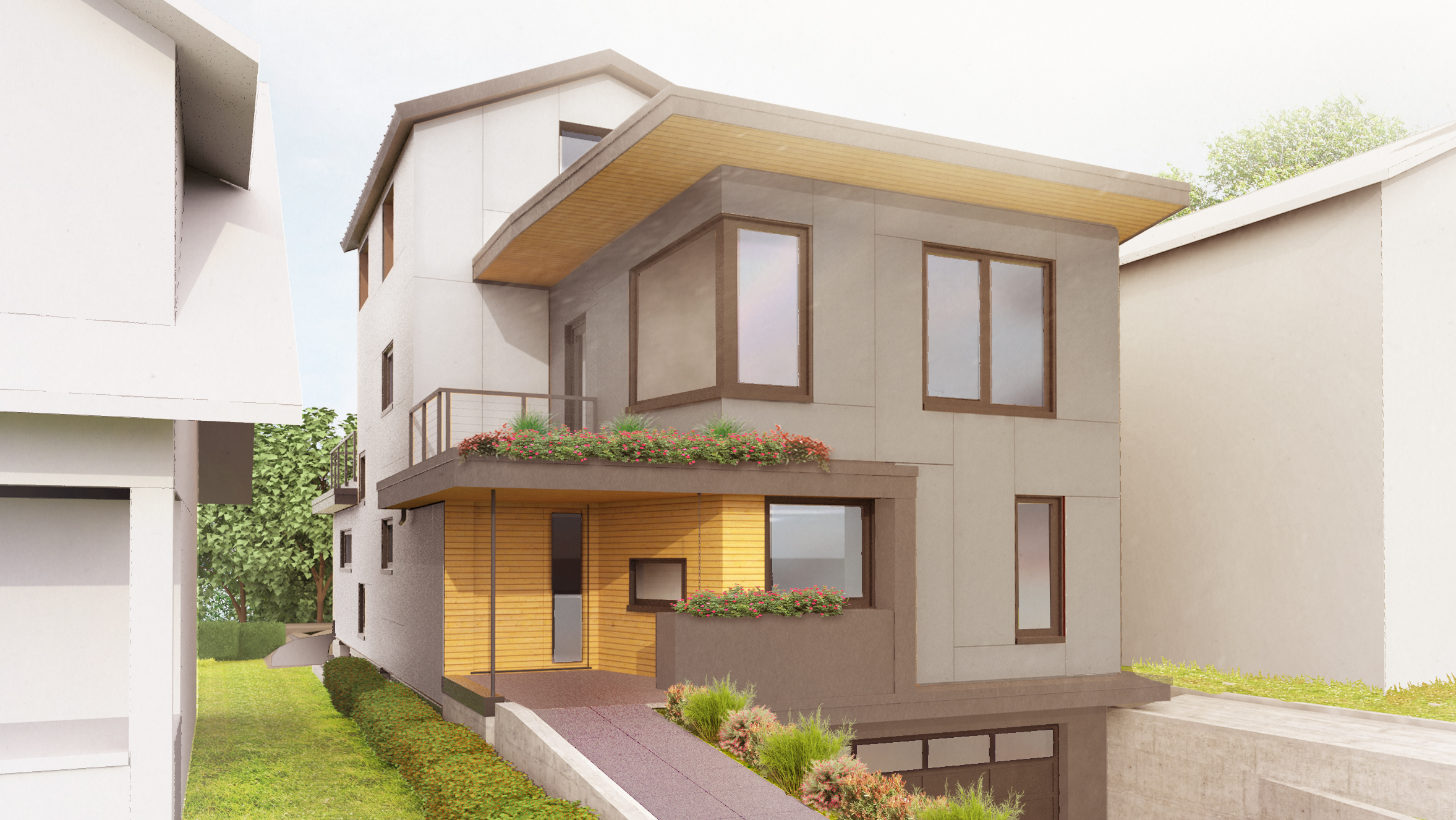 Rendering of Wallingford Passive House | Hammer & Hand