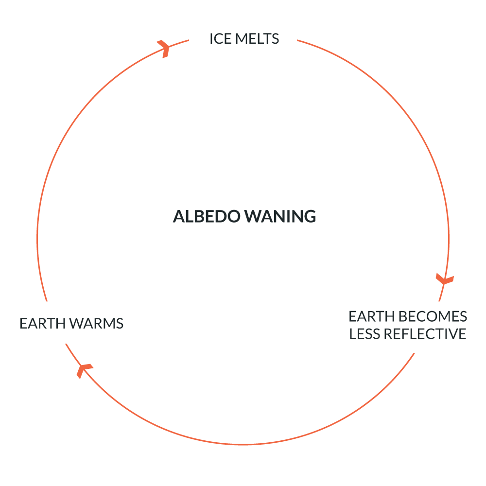 Waning Albedo Effect and Climate Change