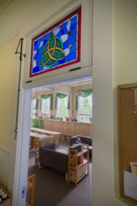 Celtic Knot Window at Cedarwood Waldorf School | Hammer & Hand