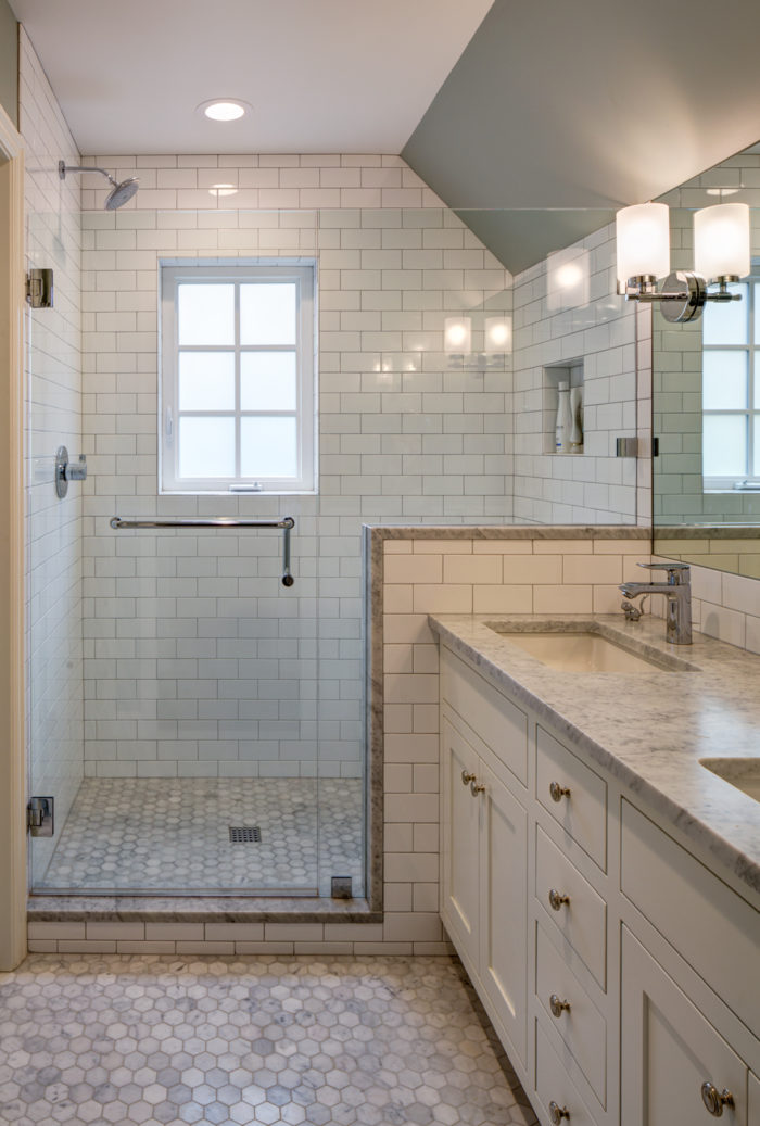 Shower and Sinks in Portland Bathroom Remodel | Hammer & Hand