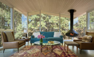 Sitting Area and Fireplace in Willamette Valley Estate | Hammer and Hand