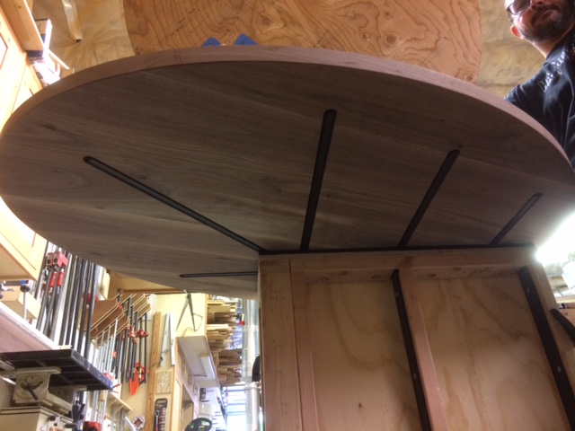 View of Bottom of Custom Counter and Supports | Hammer and Hand